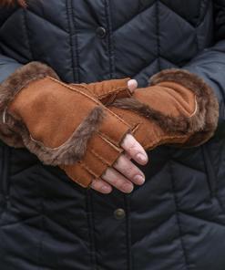 Sheepskin Fingerless Gloves - Engel Worldwide