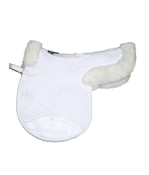 Large sheepskin lined contoured saddle pad with spine vents - Engel Worldwide