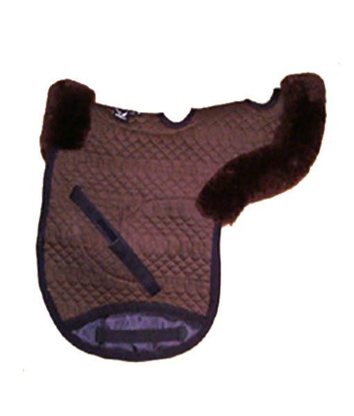 Medium sheepskin lined contoured saddle pad with spine vents - Engel Worldwide