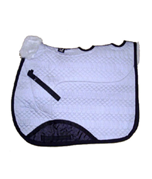 All purpose large sheepskin lined full square saddle pad with spine vents - Engel Worldwide