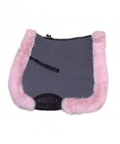 Pink All Purpose Large full square saddle pad with full rolled edge - Engel Worldwide
