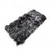 Tibetan Sheepskin Rug Black with White Tips - Engel Worldwide