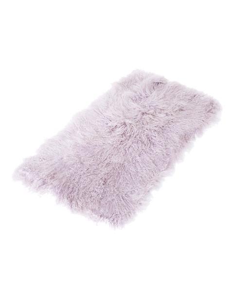 Tibetan Sheepskin Rug Lavender with White Tips - Engel Worldwide