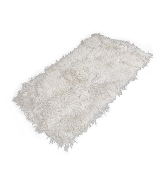 Tibetan Sheepskin Rug Light Gray