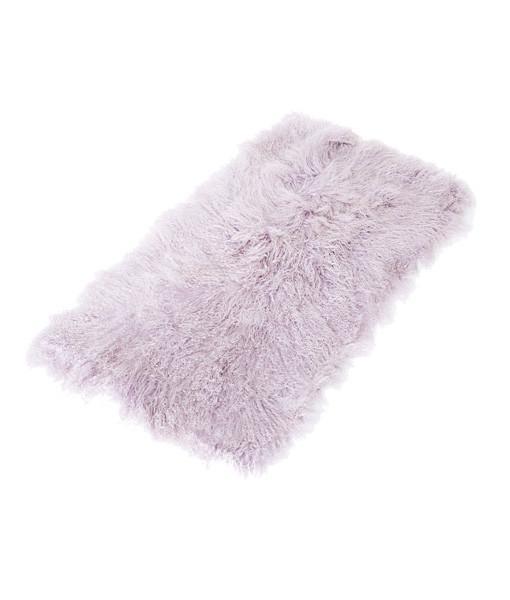 Tibetan Sheepskin Rug Light Purple