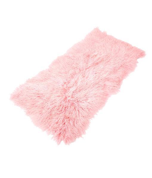 Tibetan Sheepskin Rug Rose