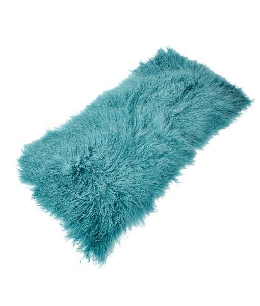 Tibetan Sheepskin Rug Teal