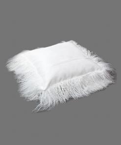 Back - Tibetan Lambskin Pillow Cover Bright White - Engel Worldwide