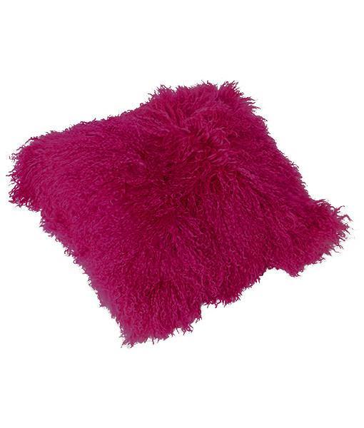 Top Tibetan Lambskin Pillow Fuschia - Engel Worldwide