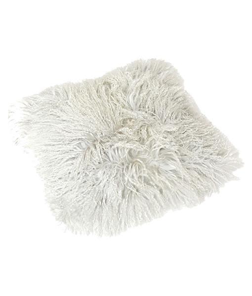 Top Tibetan Lambskin Pillow Light Gray - Engel Worldwide