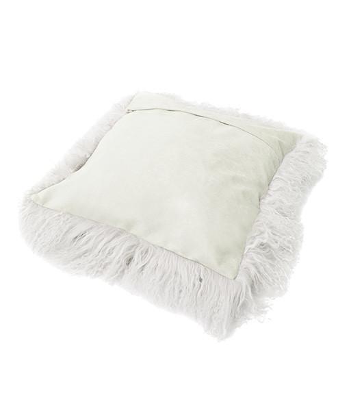 Bottom Tibetan Lambskin Pillow Cover Light Gray - Engel Worldwide