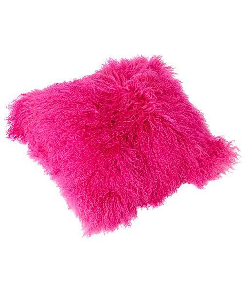 Top Tibetan Lambskin Pillow Magenta - Engel Worldwide