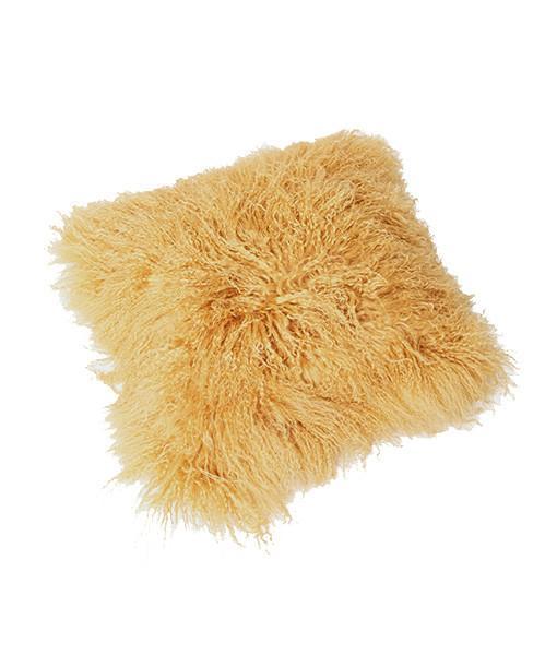 Top Tibetan Lambskin Pillow Olive - Engel Worldwide