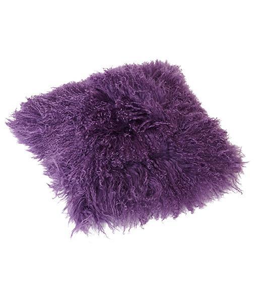 Top Tibetan Lambskin Pillow Plum - Engel Worldwide