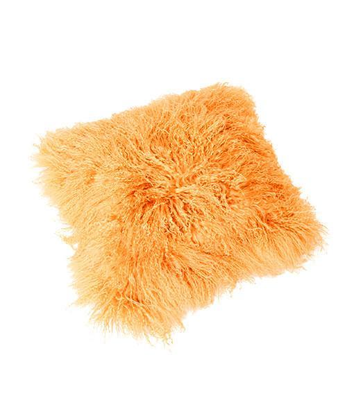 Top Tibetan Lambskin Pillow Pumpkin - Engel Worldwide