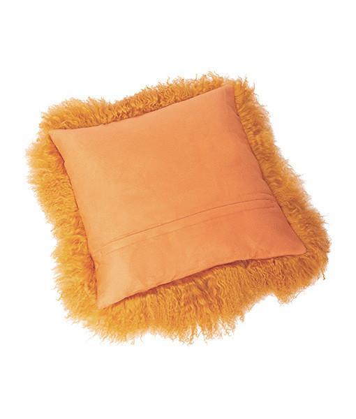 Bottom Tibetan Lambskin Pillow Pumpkin - Engel Worldwide