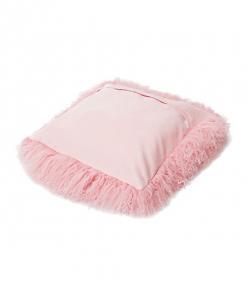 Bottom Tibetan Lambskin Pillow Cover Rose Pink - Engel Worldwide