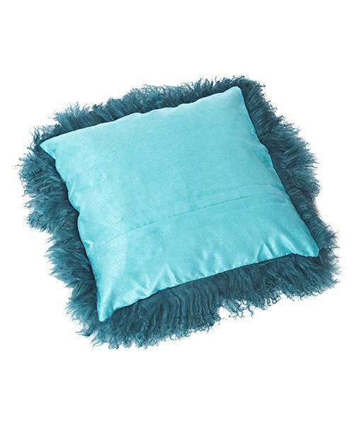 Bottom Tibetan Lambskin Pillow Teal - Engel Worldwide