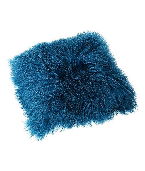 Tibetan Lambskin Pillow Turquoise - Engel Worldwide