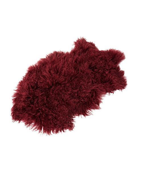 Tibetan Lambskin Pelt Burgundy