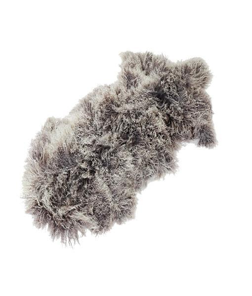 Tibetan Lambskin Pelt Lavender with White Tips