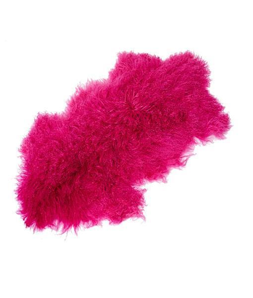 Tibetan Lambskin Pelt Magenta