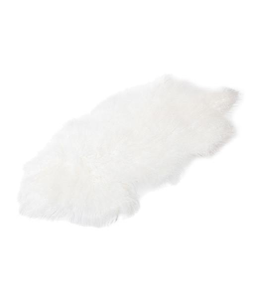 Tibetan Lambskin Pelt Rug White