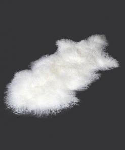 Tibetan Lambskin Pelt Rug Bright White
