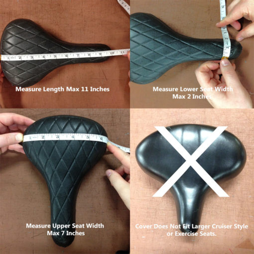 measuring for sheepskin bicycle seat cover