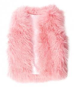 Tibetan Lambskin Vest Rose Pink - Engel Worldwide