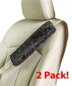 2 Pack Sheepskin Seat Belt Cover
