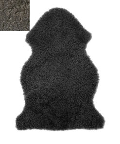 charcoal curly sheepskin rug engel worldwide