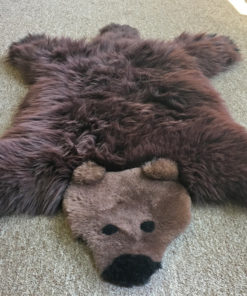 Grizzly Bear Sheepskin Rug