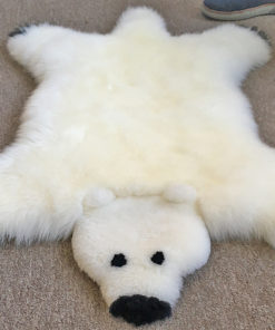 polar bear sheepskin rug engel worldwide
