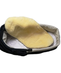 carrier and sheepskin infant sleeping pad