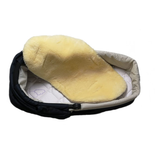 carrier and sheepskin infant sleeping pad